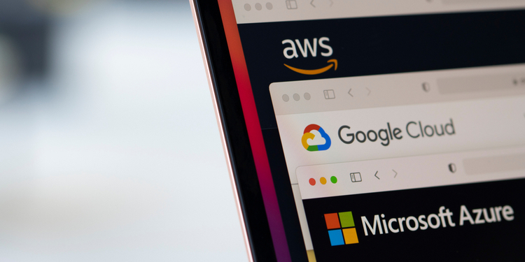 Google cloud on mobile screen