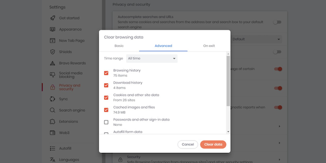 Clear browser's cache for Netflix