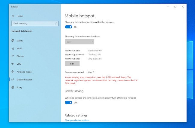 Edit name for VPN connection on Windows