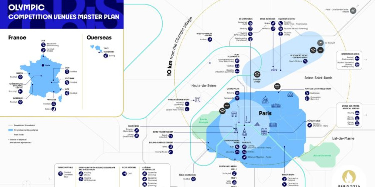 Olympic Map Paris 2024