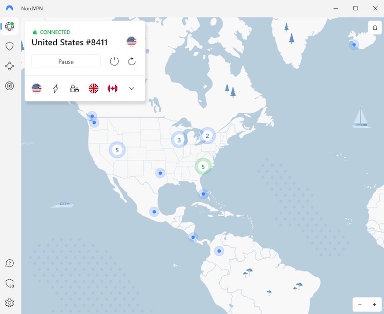 NordVPN USA server for ChatGPT