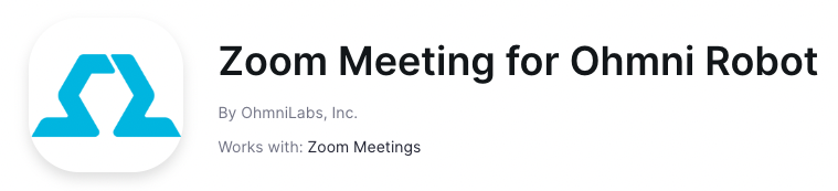Zoom Meeting for Ohmni Robot