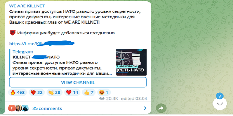 KillNet Nato Channel