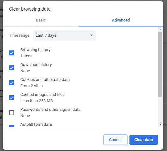 Clear-browser-settings