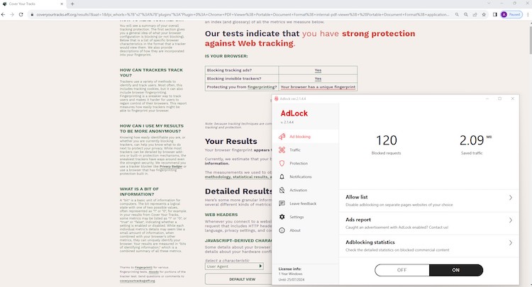 AdLock cover your tracks