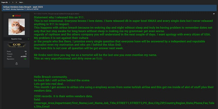 Airbus leak