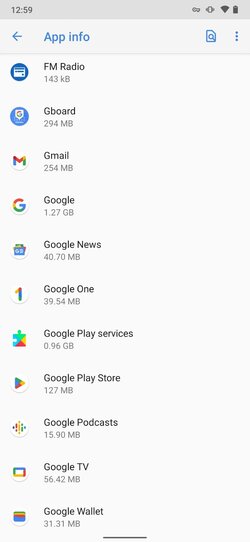 Android app info
