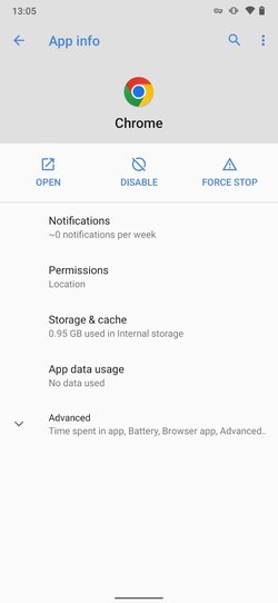 Clear storage and cache