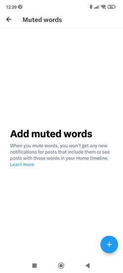 X muted words