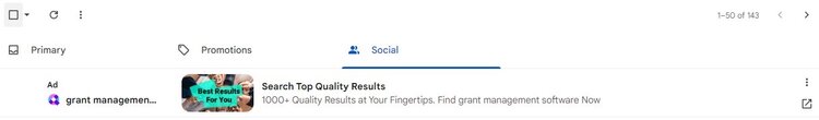 gmail ad social