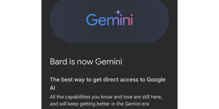 Bard now Gemini