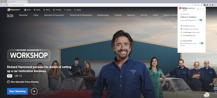 Watch Discovery Plus without ads