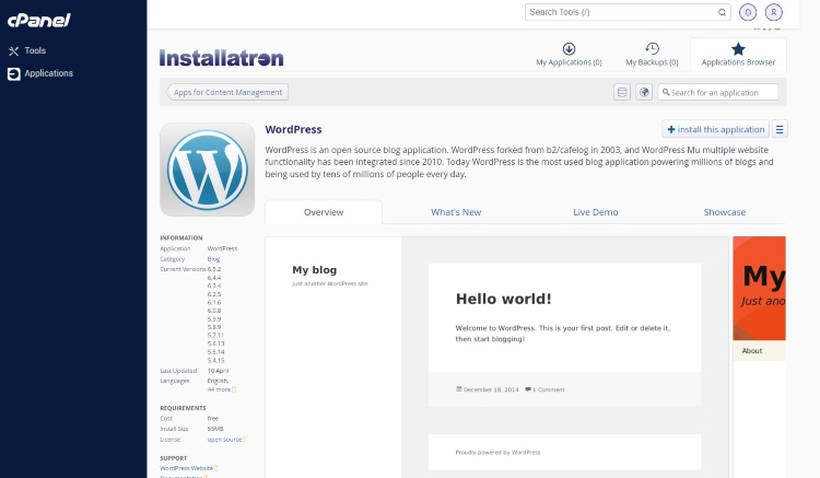 Godaddy-wordpress-install-this-application