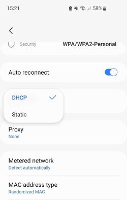 Static IP on Android