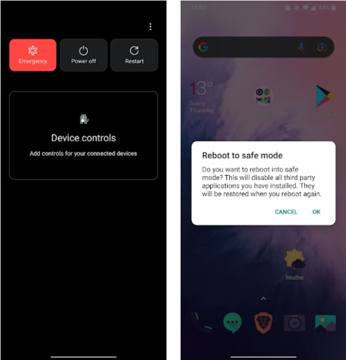 reboot Android safe mode
