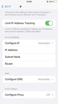 Static IP on iOS