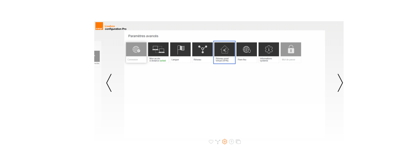 Paramètres Livebox