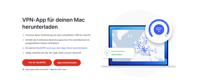 NordVPN app sreen