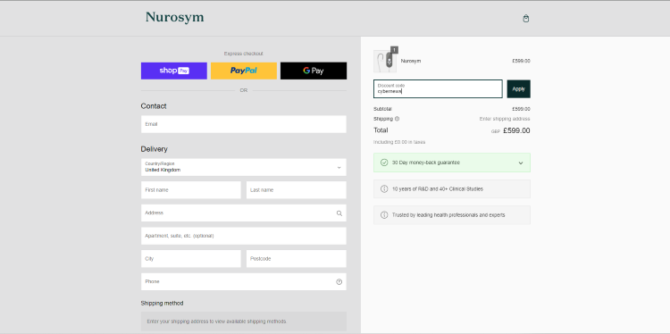 Nurosym check out