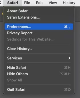 Reset your Safari settings