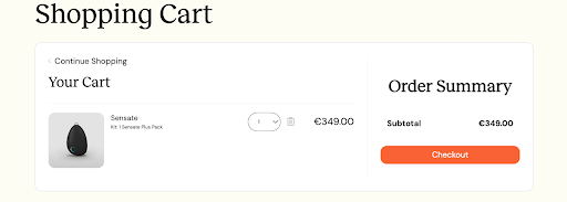 sensate shopping cart