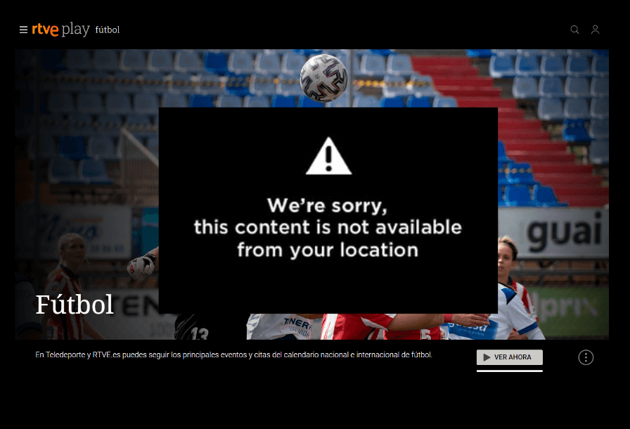 RTVE geo blocking