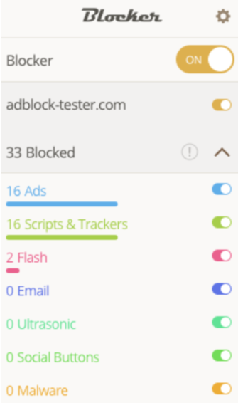 TunnelBear Blocker interface