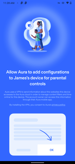 create your aura parent account