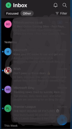 open outlook app iphone