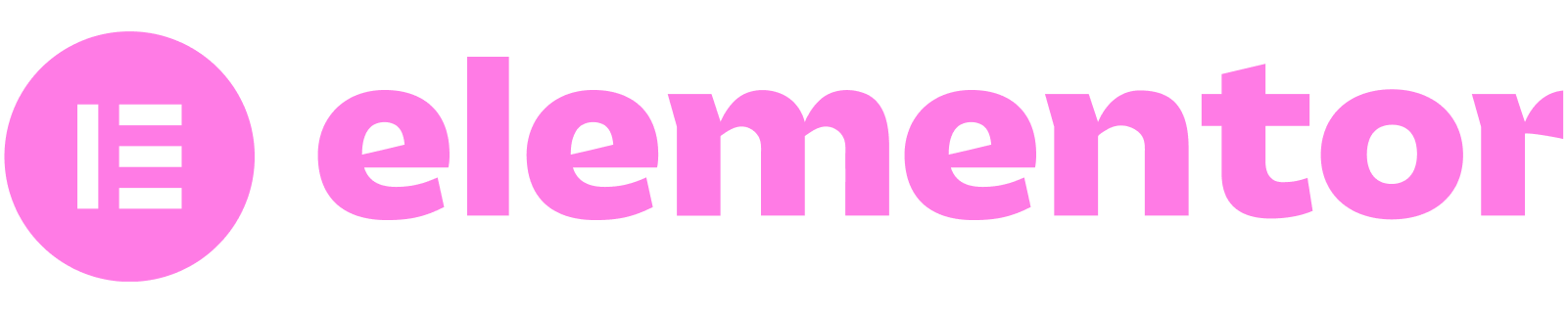 Elementor pink horizontal logo