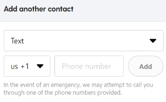 Add emergency contact