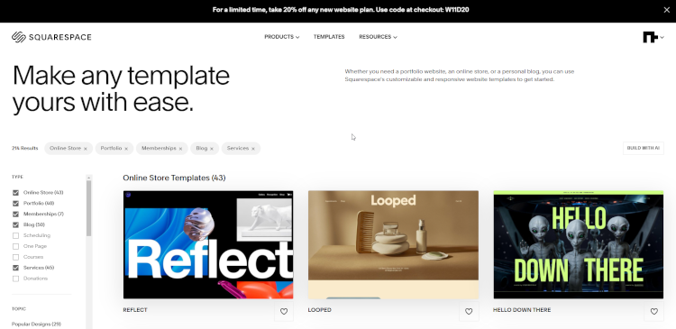 Squarespace templates