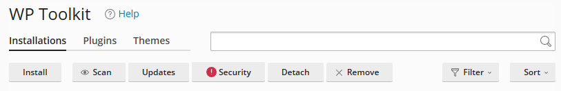 WordPress installation, Install button