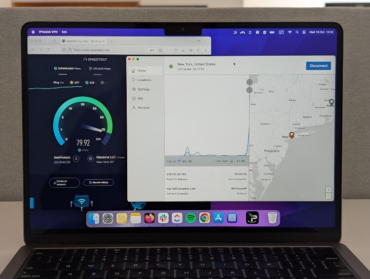 IPVanish US server speed test