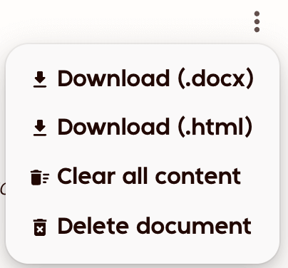 rytr export document