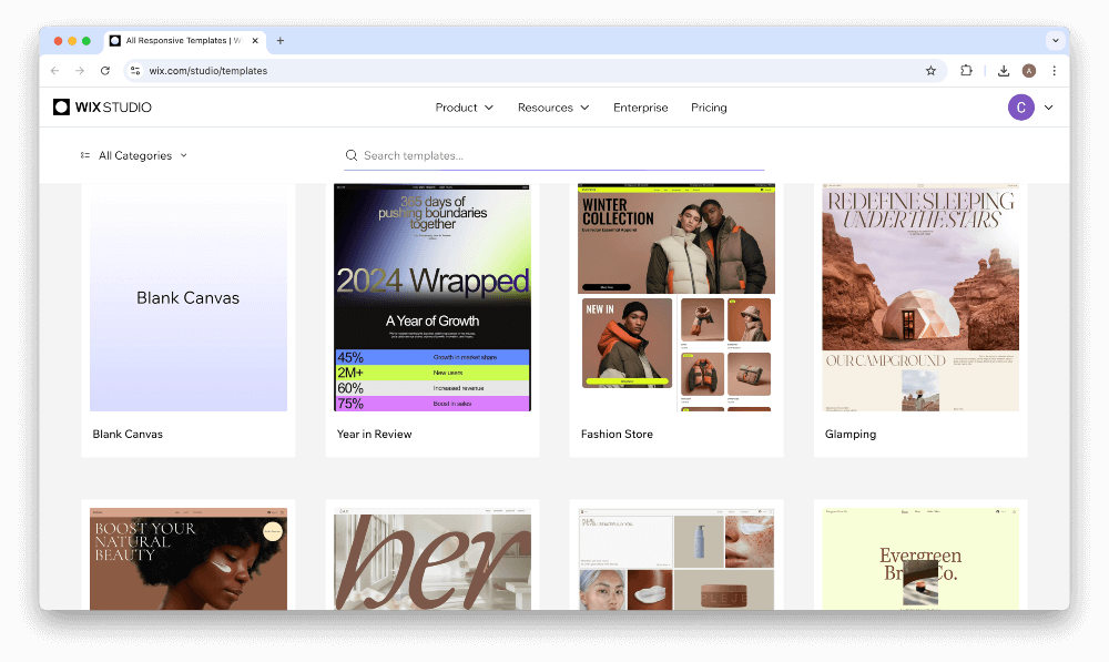 Wix wb templates new