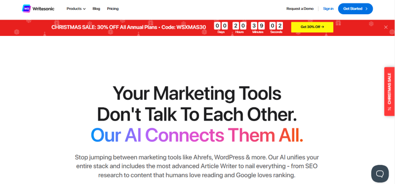 writesonic ai website