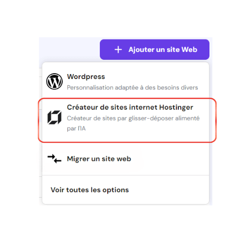 create hostinger website 