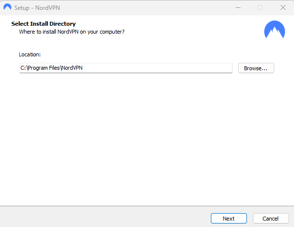 nordvpn install directory