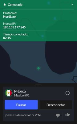 ES VIX connected to VPN