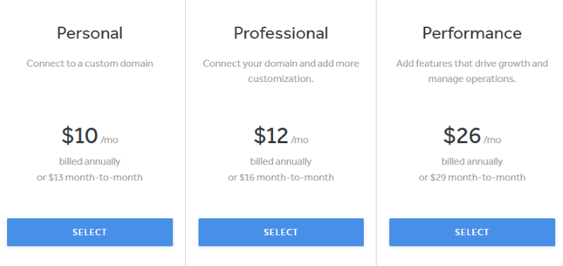 weebly pick plan