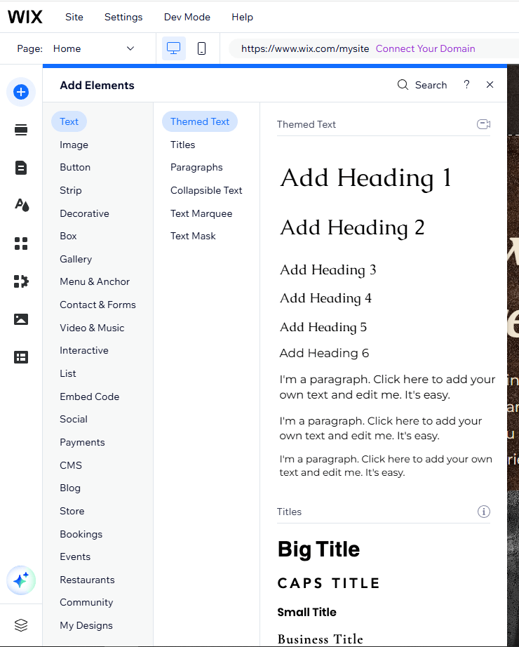 wix affiliate editor