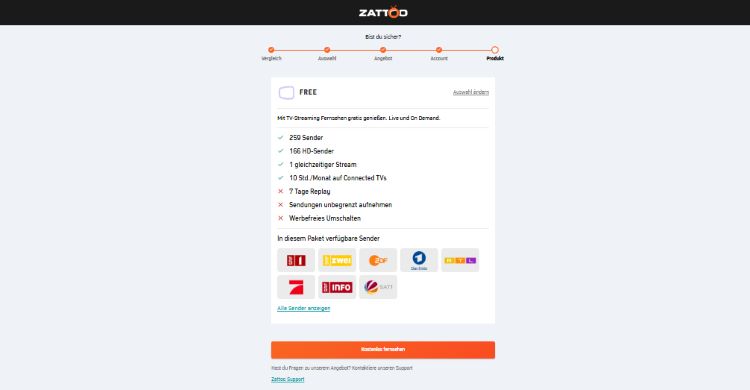 Zattoo Schweiz kostenlos einrichten