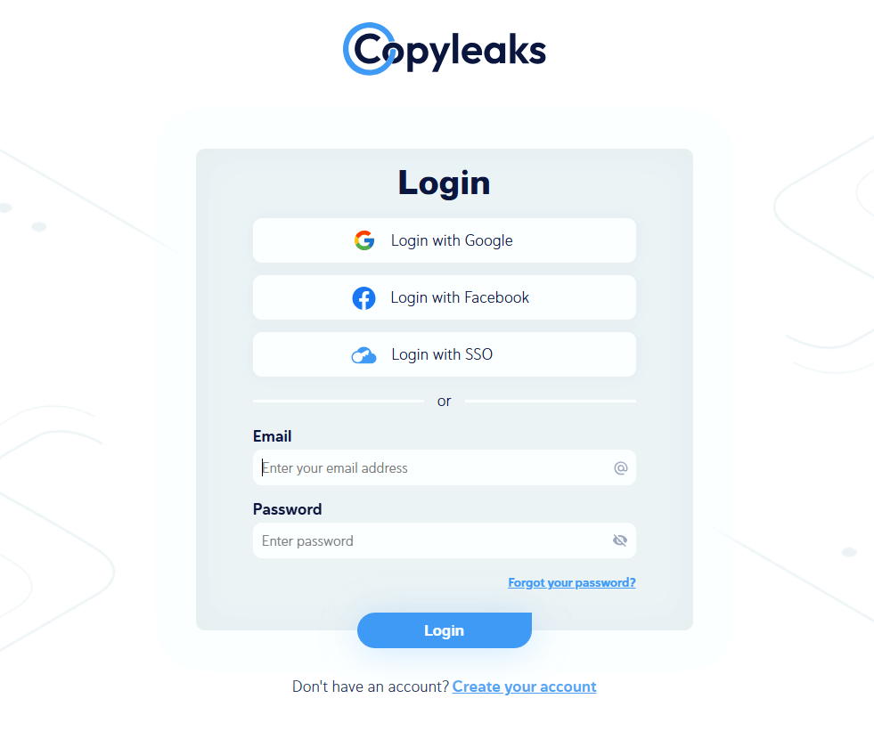 copyleaks login