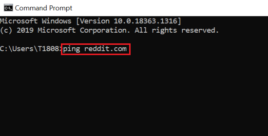 Command prompt ping reddit