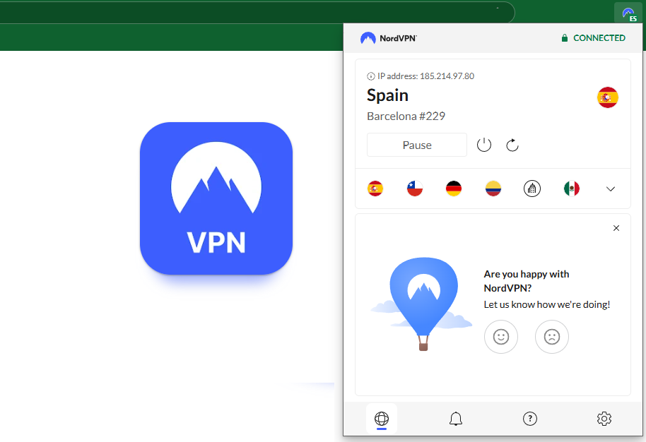 connect to spanish server es