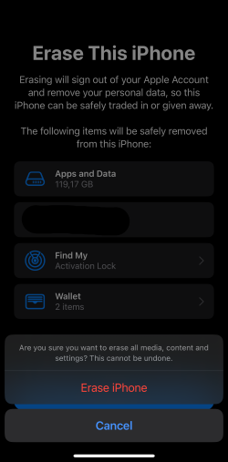 iphone erase all content option