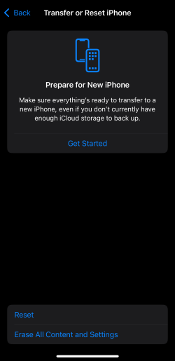 iphone erase all content and settings, new