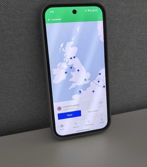nordvpn mobile app uk server