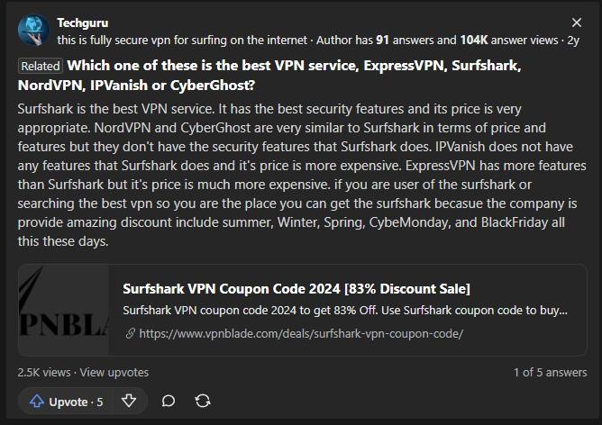 quora surfshark nordvpn